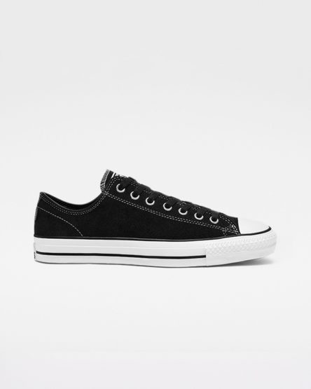 Bascheți Dama Converse CONS Chuck Taylor All Star Pro Piele Intoarsa Negrii Albi | RO LKCST409